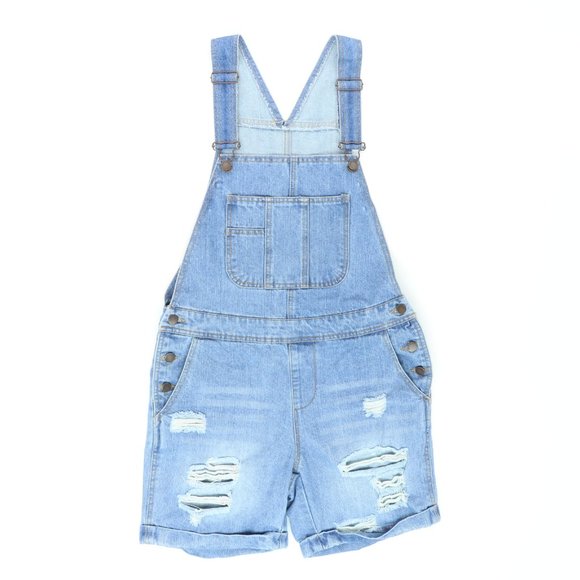 life in progress Pants - Life in Progress Denim Overall Shortall Distressed